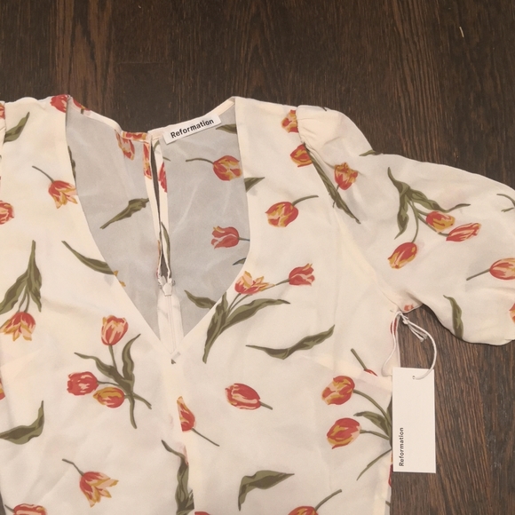 NWT Reformation Nantes Dress Bianca Print - Picture 5 of 7